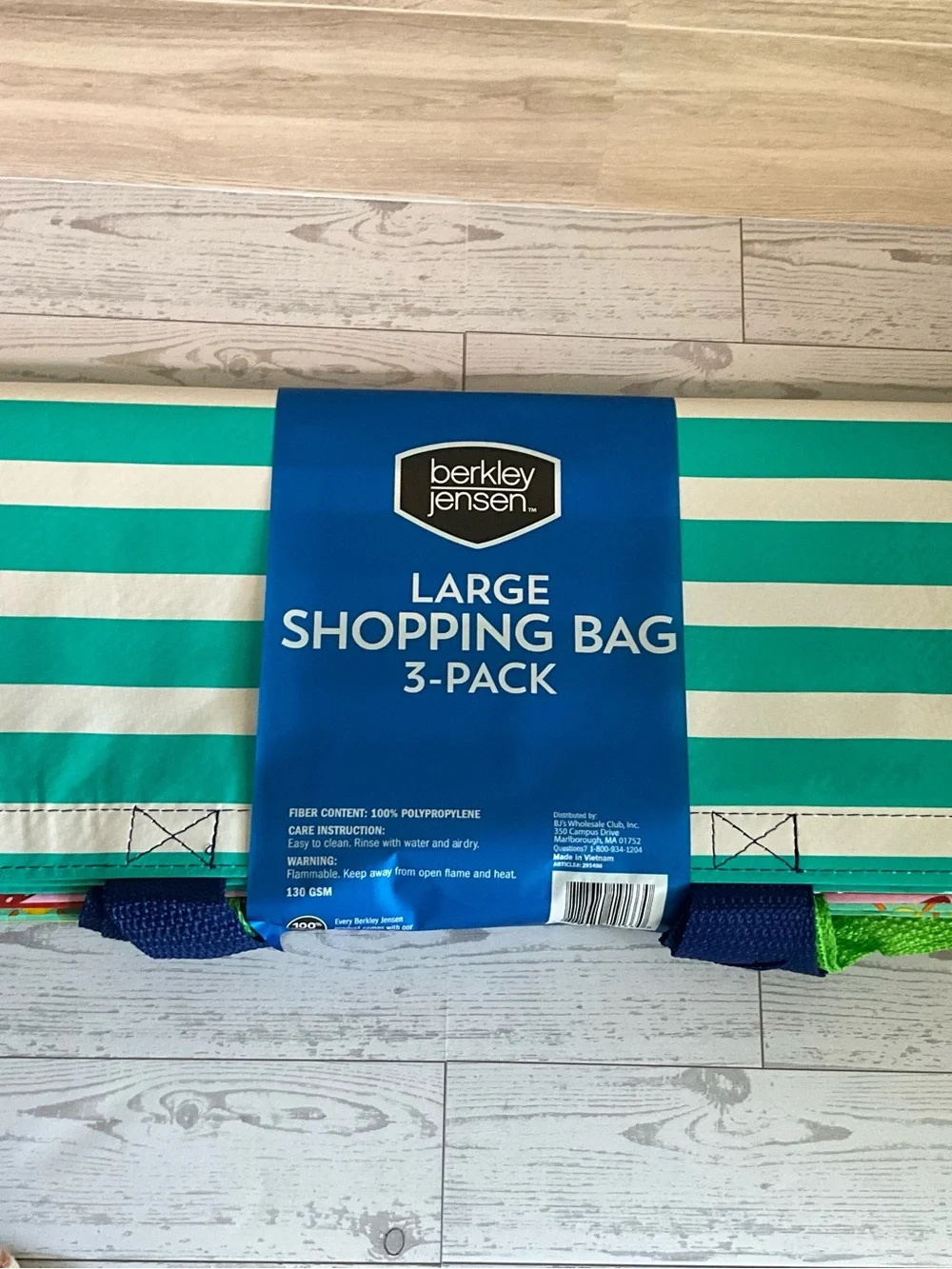 Berkley Jensen large Shopping Bag - 3 Pack new